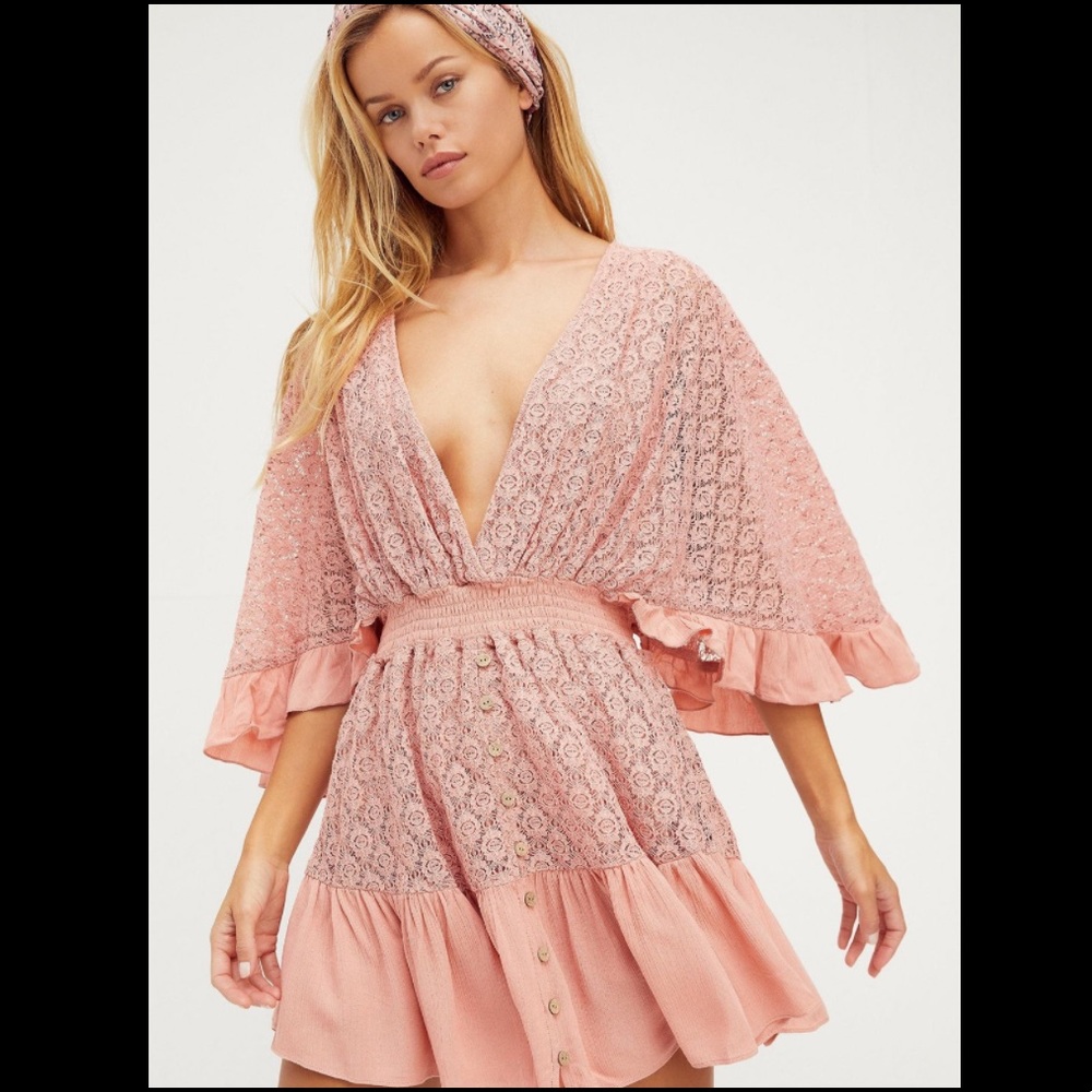 Free people lace romper dress